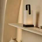 Harper rechargeable lamp warm ambient glow in restaurant setting