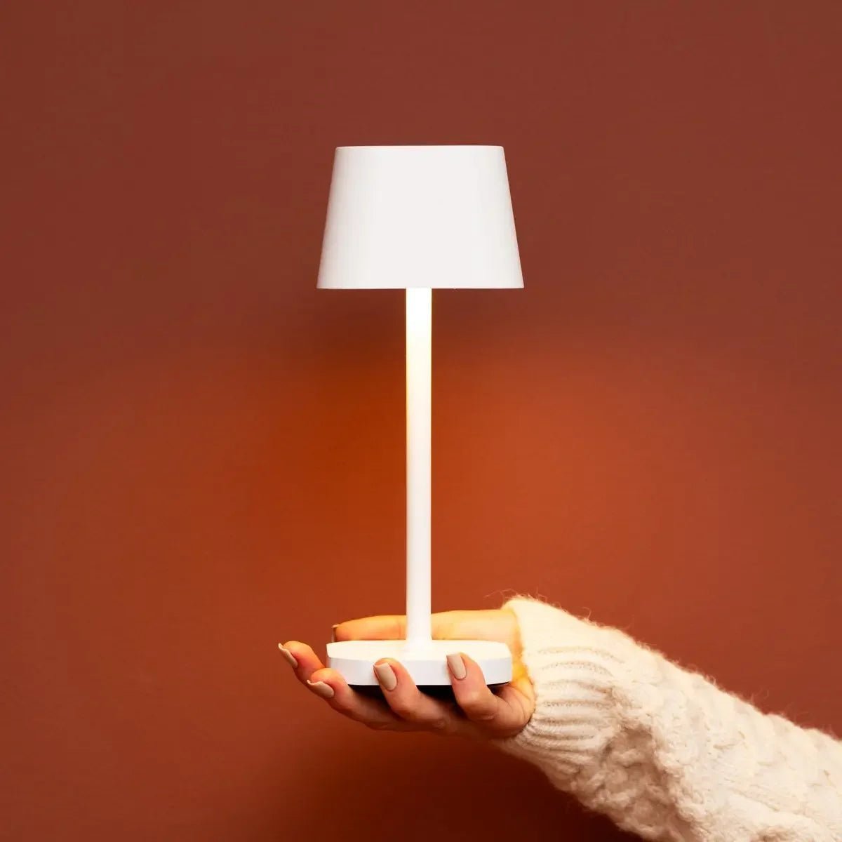 Ava white lamp in Scandinavian minimalist interior