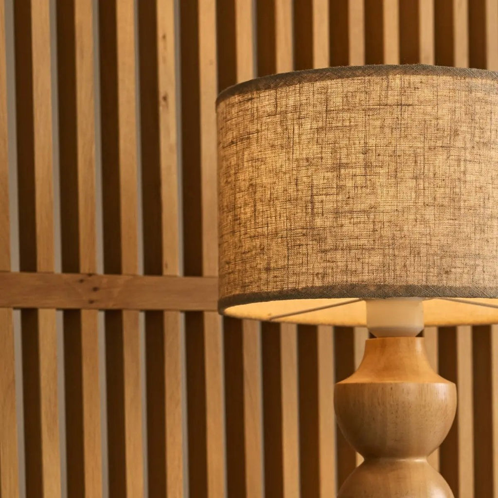 Oliver corded lamp detail of fabric cord retro charm
