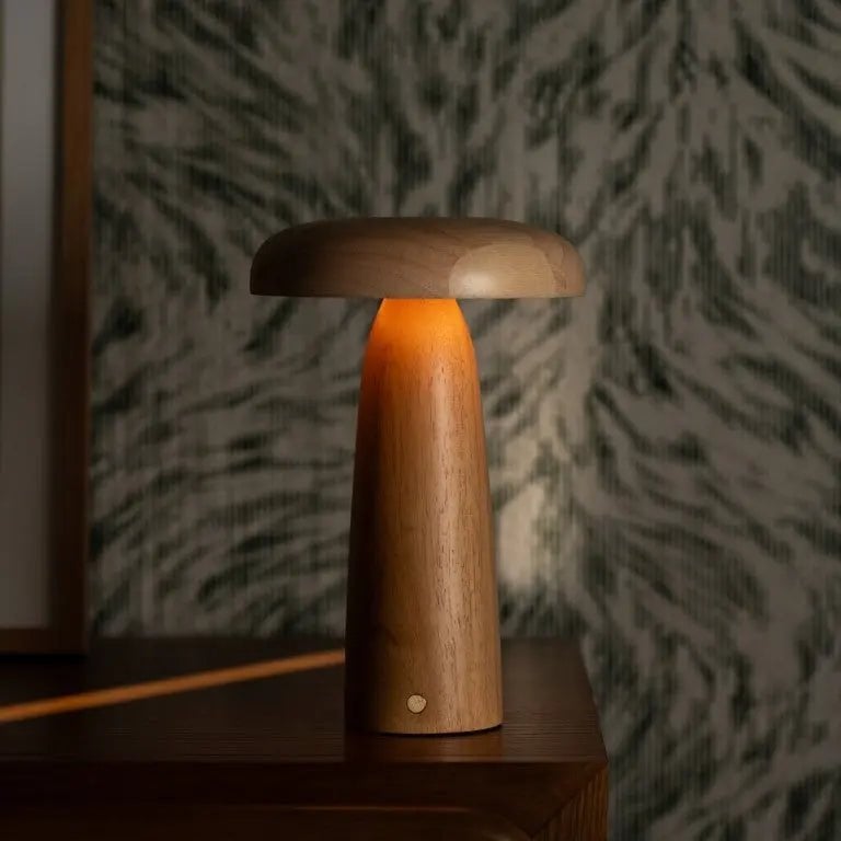 Lennart Light Brown Wood Cordless Table Lamp