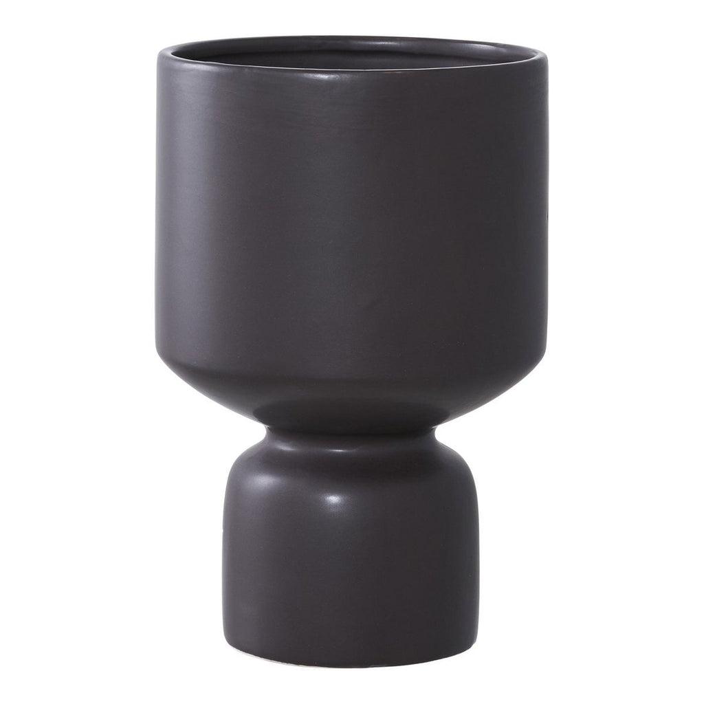 Elba Black Ceramic Plant Pot