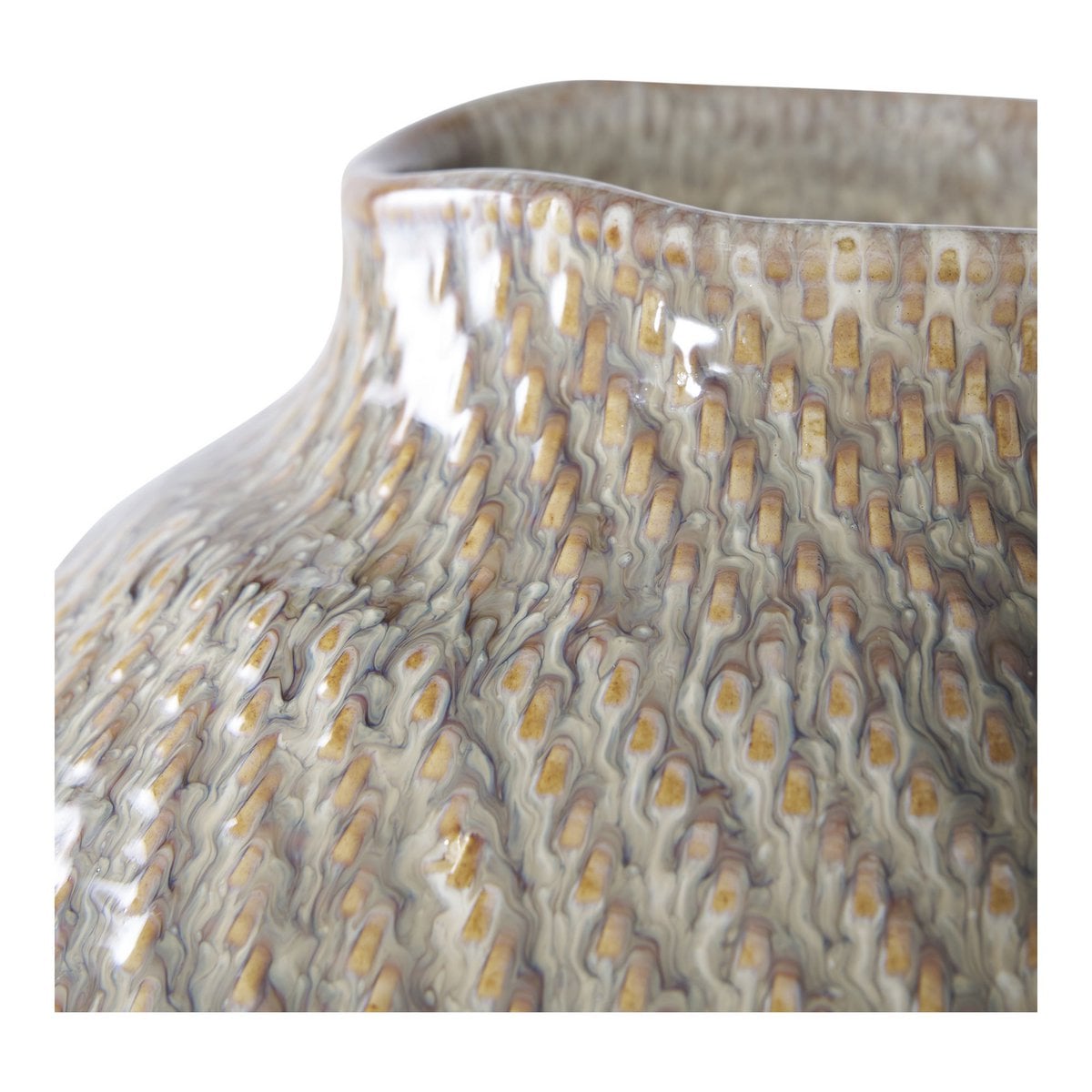 Liora ceramic vase with fresh flowers in modern interior