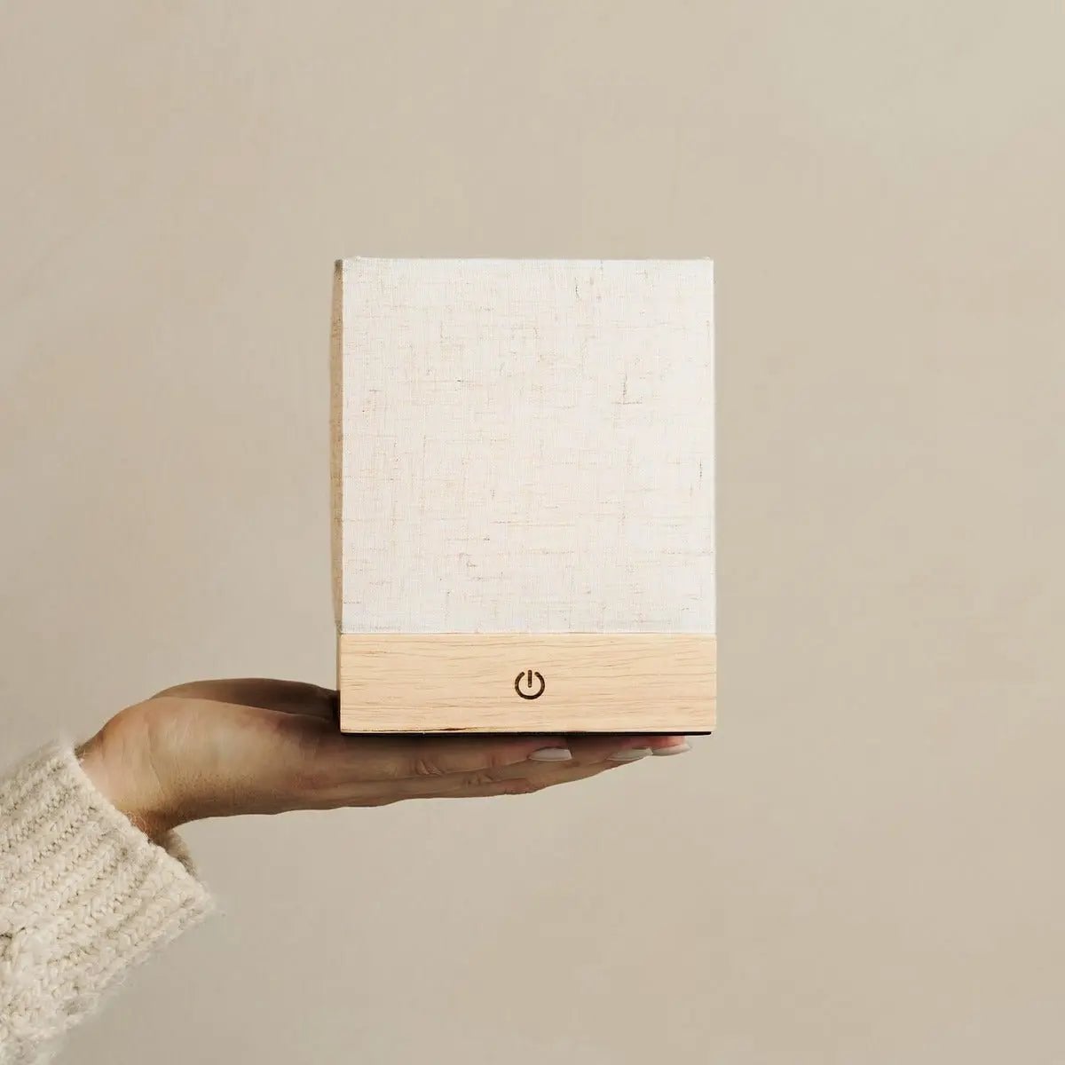 Alver rechargeable lamp linen-mix shade warm diffused glow