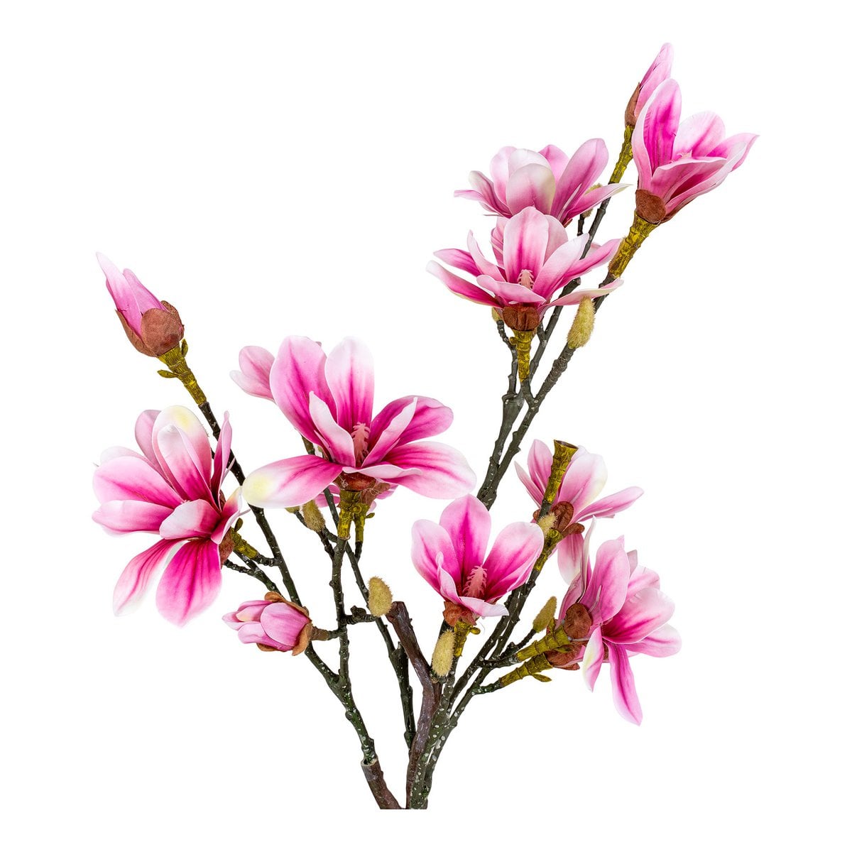 Magnoliaboom - Groen/Roze, PE-kunststof, H:74 cm