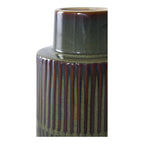 Bambora ribbed vase full product view on white background