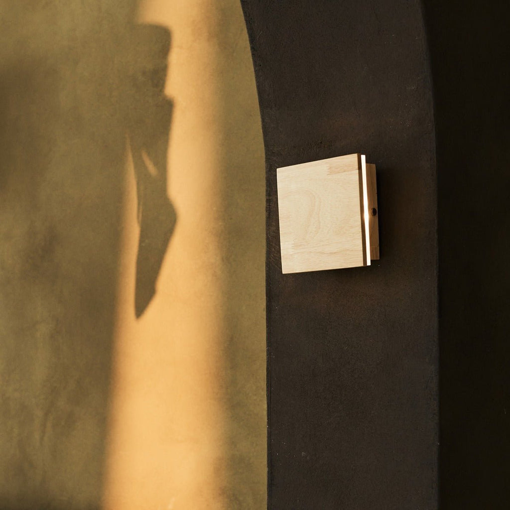 Lane light brown cordless wall lamp full product view