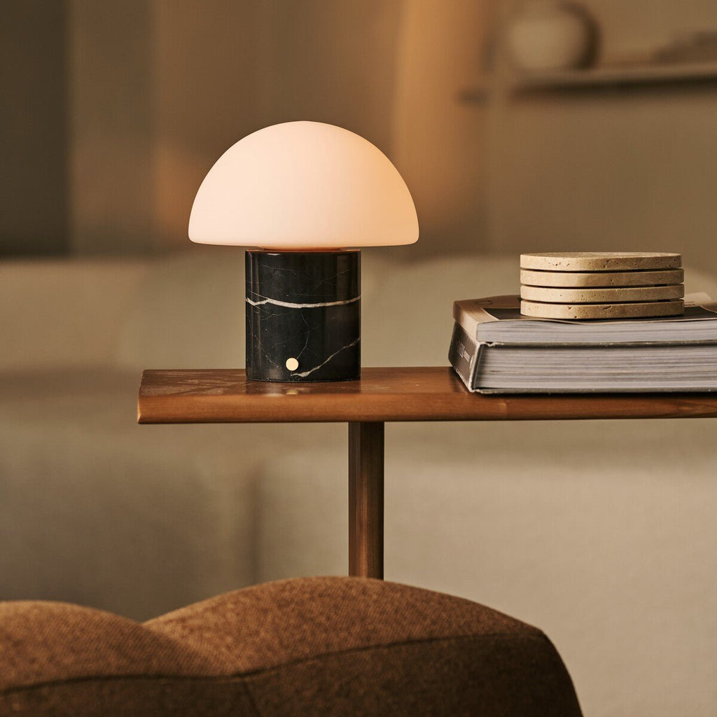 Maes Nero Marquina Marble Rechargeable Table Lamp