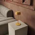 Hugo Amber Yellow Metal Rechargeable Touch Table Lamp