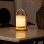 River light wood lamp USB-C charging detail
