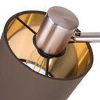 Maron Taupe & Nickel Table Lamp