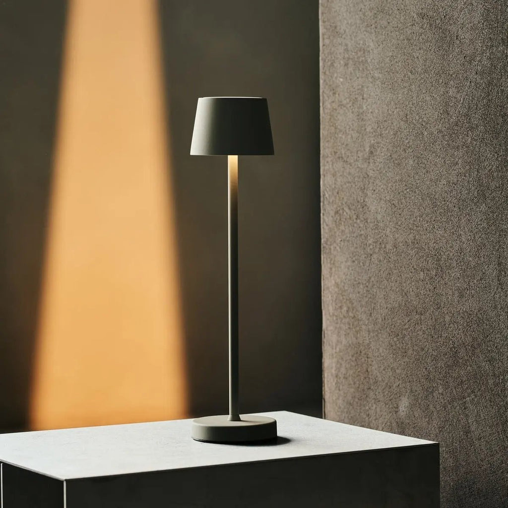 Vondel shadow grey portable lamp lifestyle kitchen setting