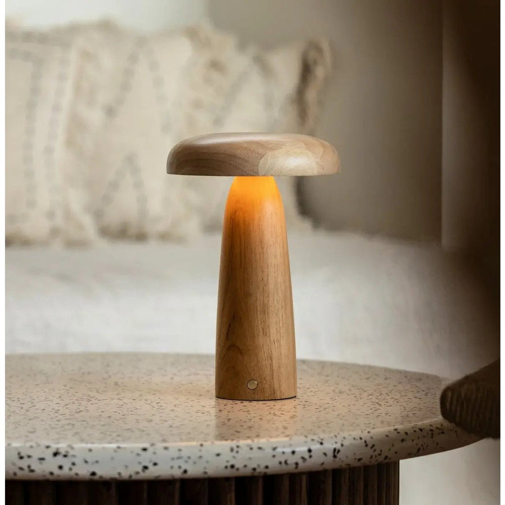 Lennart Light Brown Wood Cordless Table Lamp