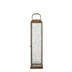 Herslev Laterne, Glas/Metall, Antik-Messing-Optik, 12x12x49 cm