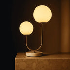 Giorgia marble gold lamp on living room console