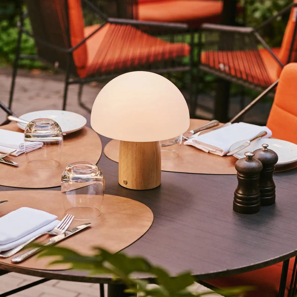 Mia rechargeable lamp touch-dim function close-up