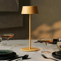 Hugo Amber Yellow Metal Rechargeable Touch Table Lamp