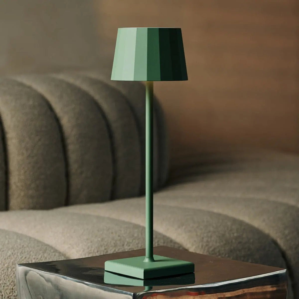 Wouter rechargeable lamp in hotel lobby setting