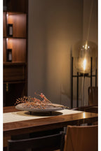 Decorative bronze plate chinese theme on a table