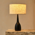 Jacob table lamp detail of linen-mix covered cord
