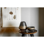 Otaru Bronze-to-Black Ceramic Sculptural Vase