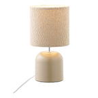 Morley lamp close-up of soft beige plush shade texture