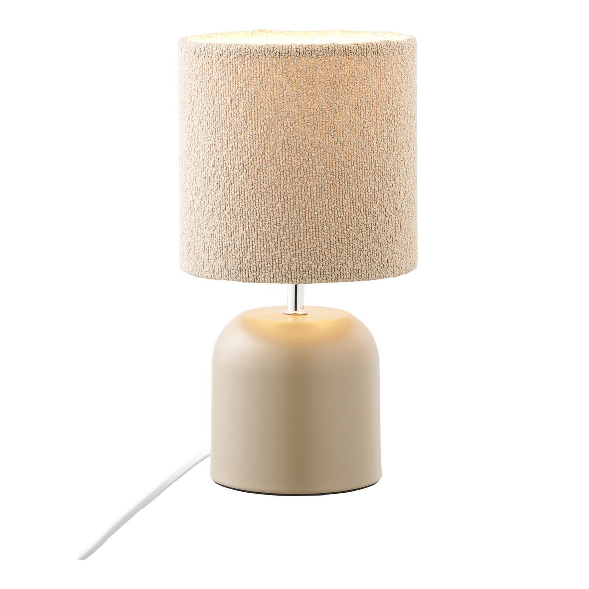 Morley lamp close-up of soft beige plush shade texture