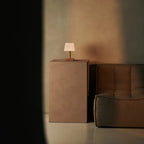 Tommy table lamp in living room on console