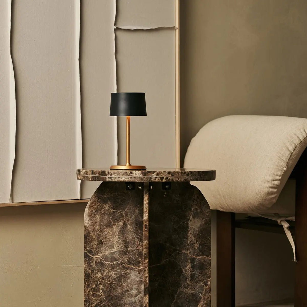 David Black & Gold Rechargeable Table Lamp 2-in-1