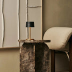 David Black & Gold Rechargeable Table Lamp 2-in-1