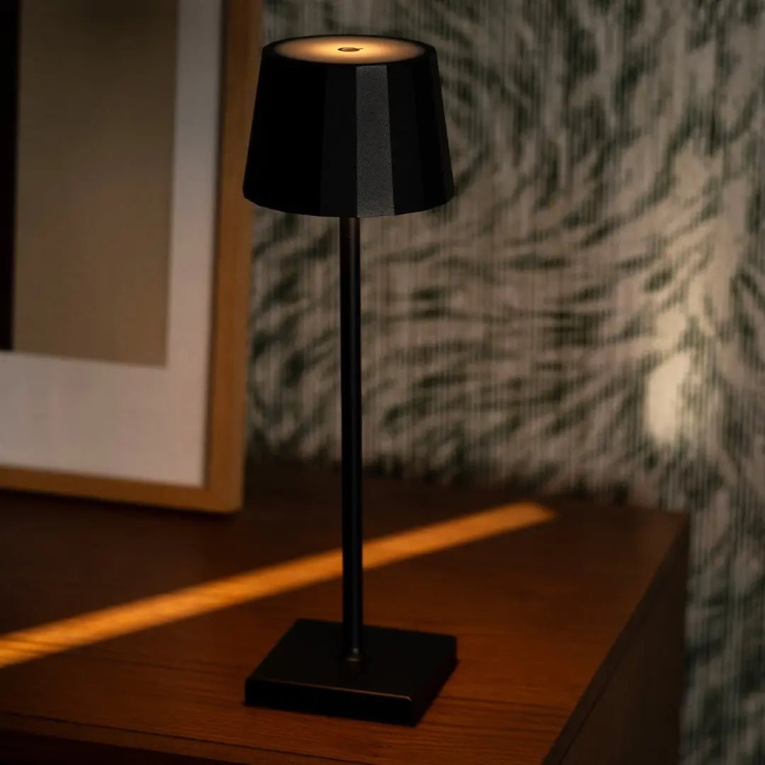 William matte black lamp in Scandinavian minimalist interior