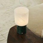Cuyp marble lamp full product view on white background