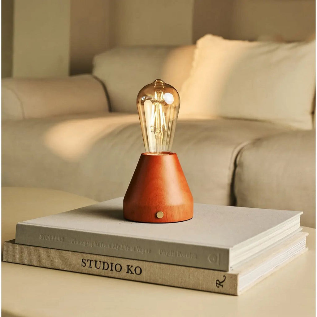 Zavi rechargeable lamp touch-dim close-up