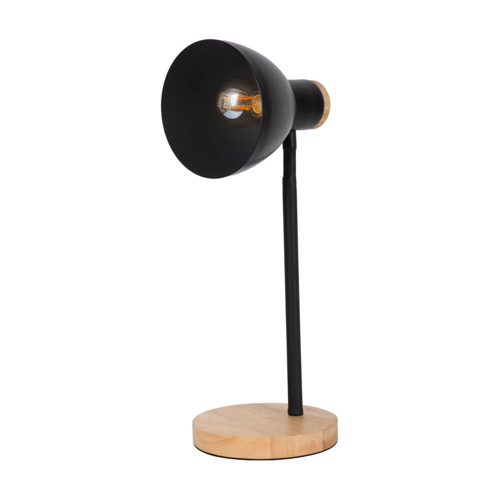 Marie Black Metal & Wood Desk Lamp