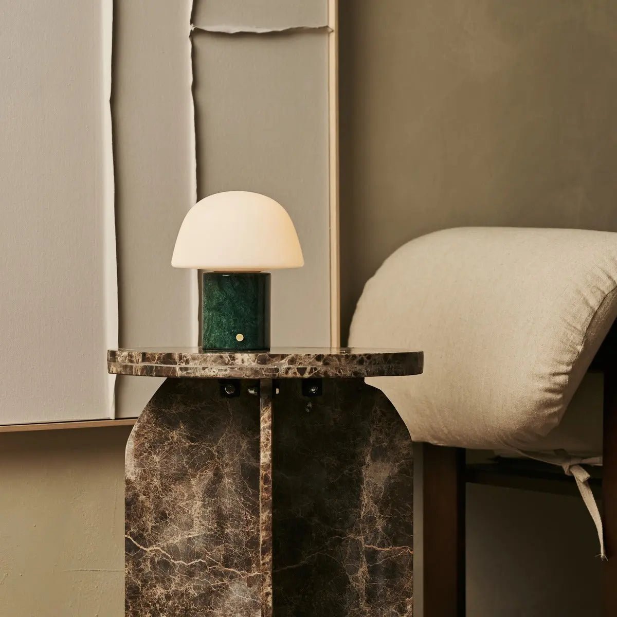 Maes marble glass lamp candlelight warm mode