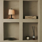Rover rechargeable lamp in living room console setting