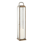 Herslev Antique Brass Metal & Glass Lantern