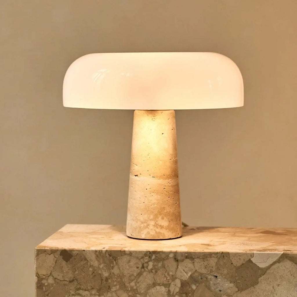 Emily stone glass lamp warm diffused glow