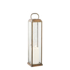 Herslev Laterne, Glas/Metall, Antik-Messing-Optik, 12x12x49 cm