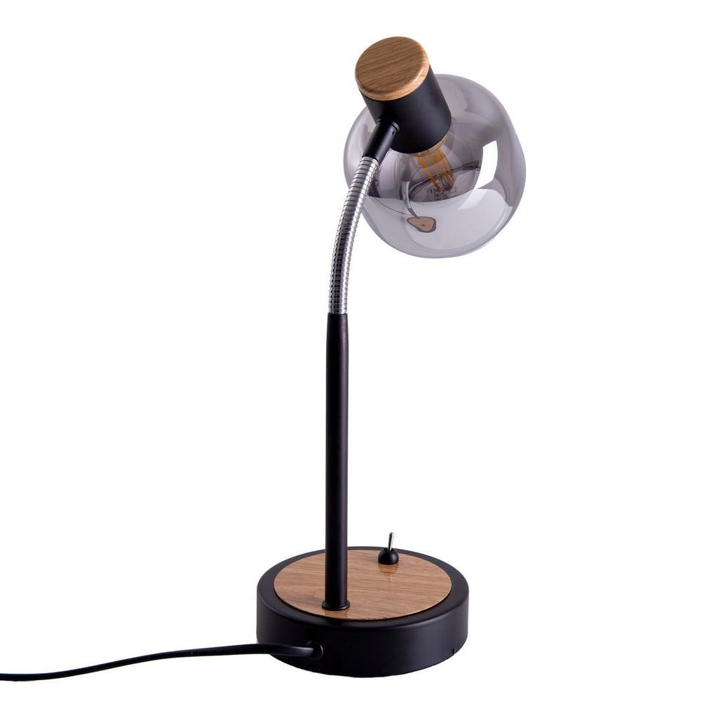 Fumoso Black Smoked Glass Table Lamp