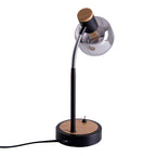 Fumoso Black Smoked Glass Table Lamp