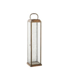 Herslev Laterne, Glas/Metall, Antik-Messing-Optik, 12x12x49 cm
