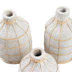 Whoopy Natuurlijke Beton & Rotan Vaas
