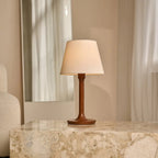 Nova fabric shade lamp in living room setting