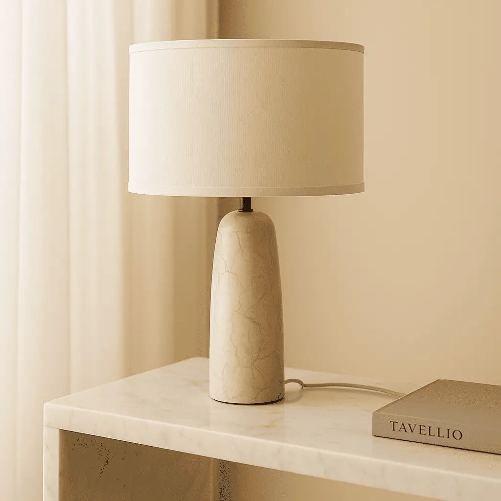 Charlotte marble lamp in bedroom bedside setting
