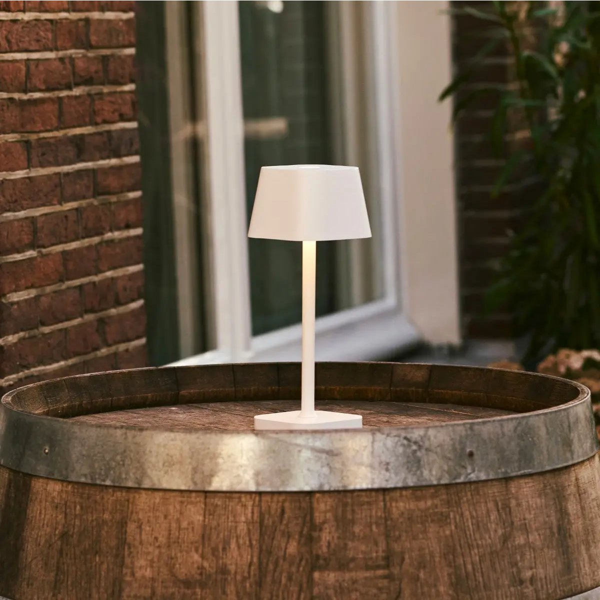 Ava cordless lamp styled in contemporary interior