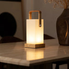 Harper Tower rechargeable lamp polyethylene shade warm diffused glow