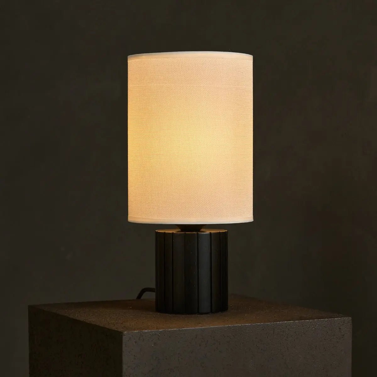 Karo table lamp in bedroom bedside setting warm glow