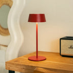 Hugo Berry Red Metal Rechargeable Touch Table Lamp