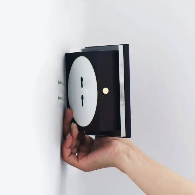Lane Black Rubberwood Cordless Rechargeable Wall Lamp
