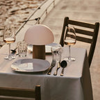 Mia rechargeable table lamp overhead view